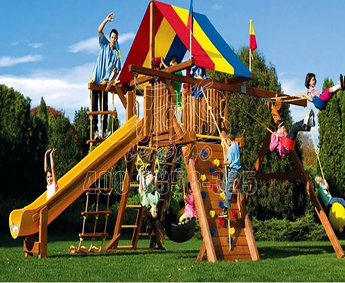大型户外塑木游乐设备幼儿园攀爬网景观雕塑滑梯木制无动力厂家非标定制59